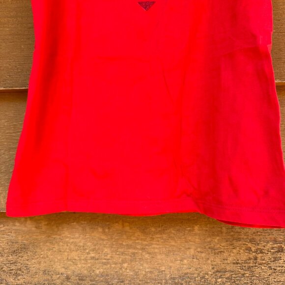 Girls Red American Flag Heart Tank Top Sleeveless Cotton Blend Size S Patriotic - Picture 4 of 7